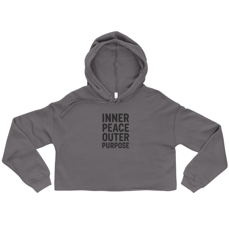 Inner Peace Outer Purpose Cropped Hoodie