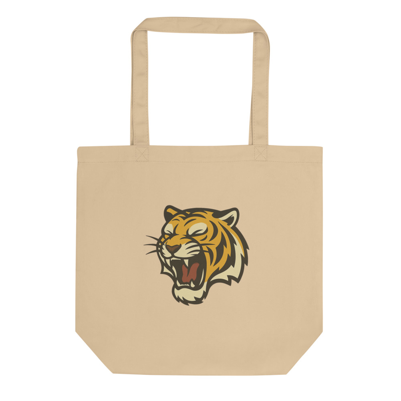Tiger Print Black Tote Bag