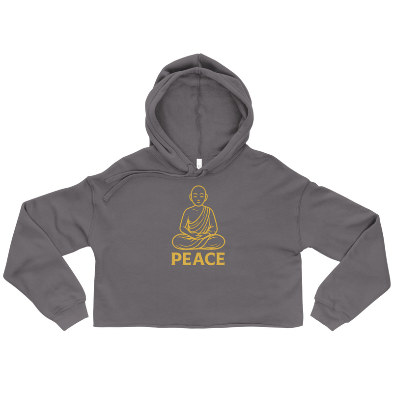 Peace Buddha Cropped Hoodie