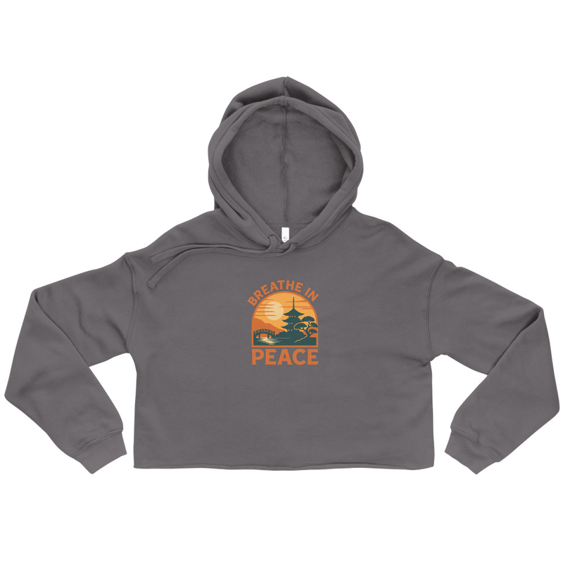 Breathe In Peace Cropped Hoodie