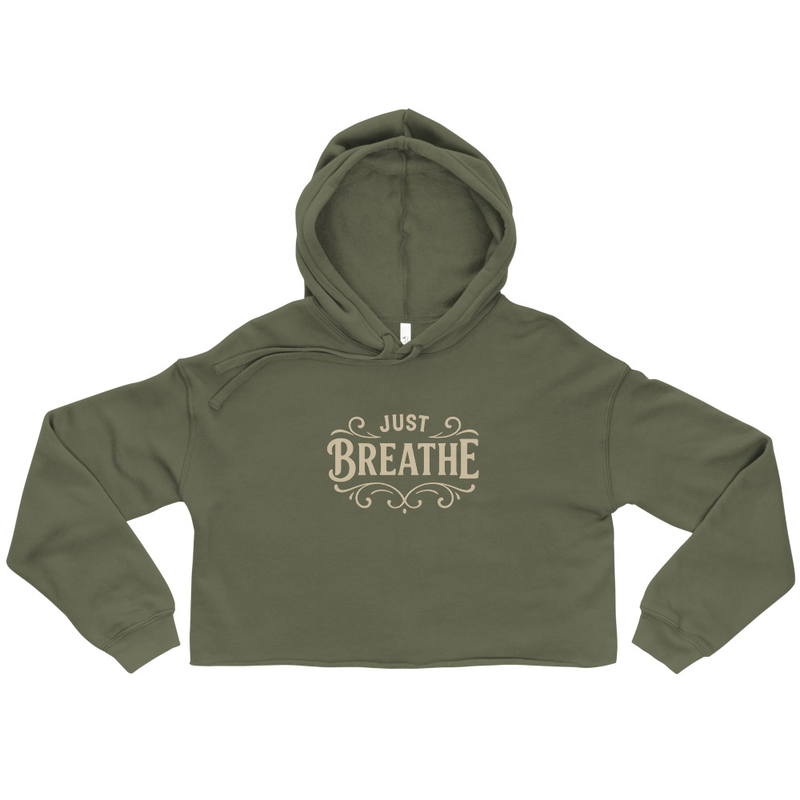 Just Breathe Cropped Hoodie