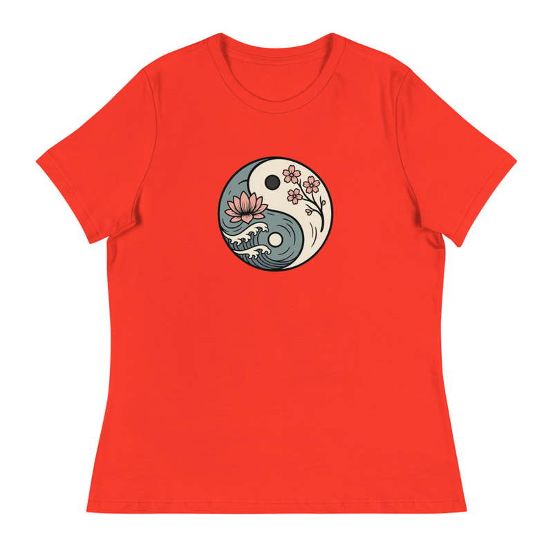 Yin Yang Lotus Waves T-Shirt