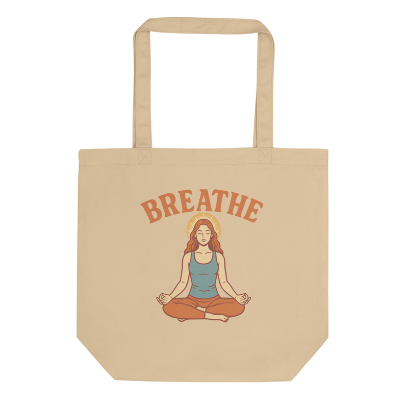 Yoga-Inspired 'Breathe' Tote Bag