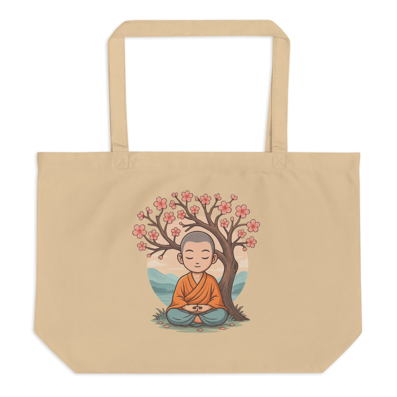 Zen Monk Canvas Tote Bag