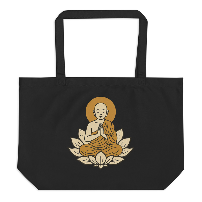 Meditative Monk Tote Bag
