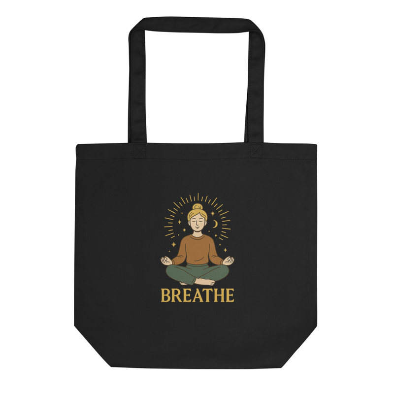 Breathe Meditation Tote Bag