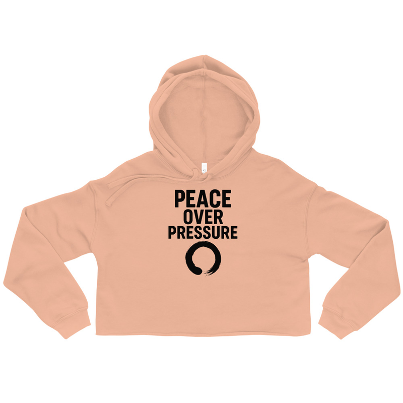 Peace Over Pressure Cropped Hoodie