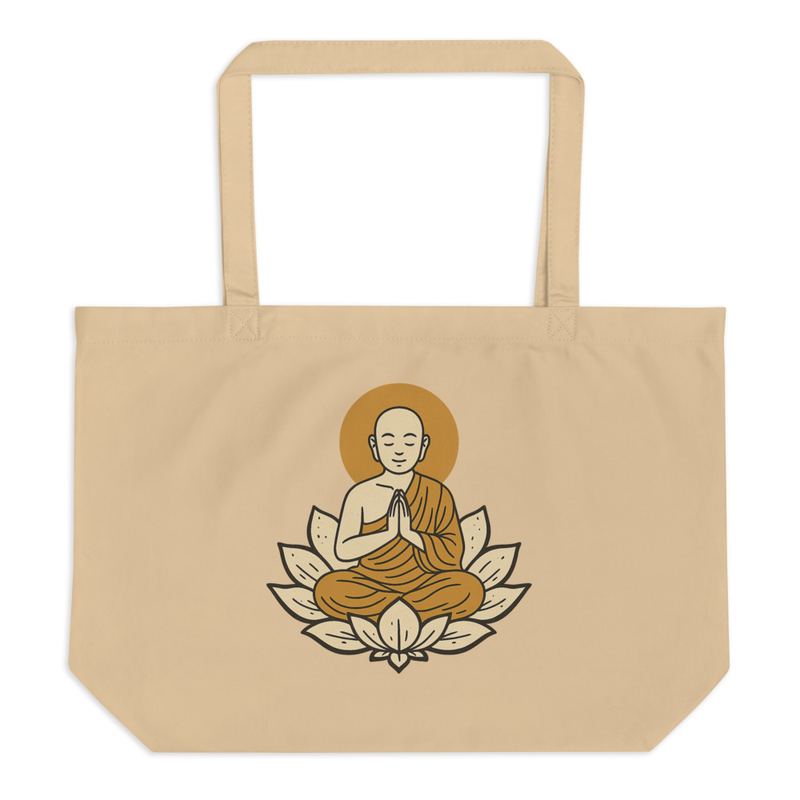 Meditative Monk Tote Bag