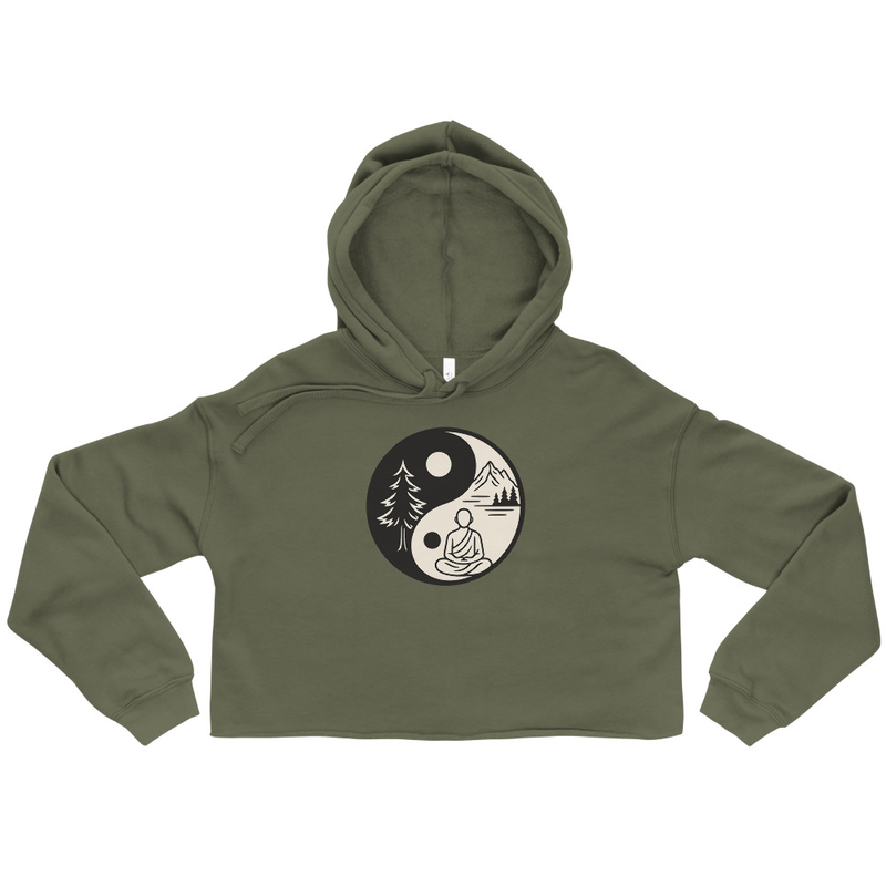 Yin Yang Nature Crop Hoodie
