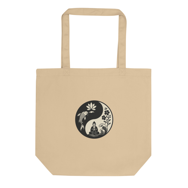 Zen Symbol Black Tote Bag