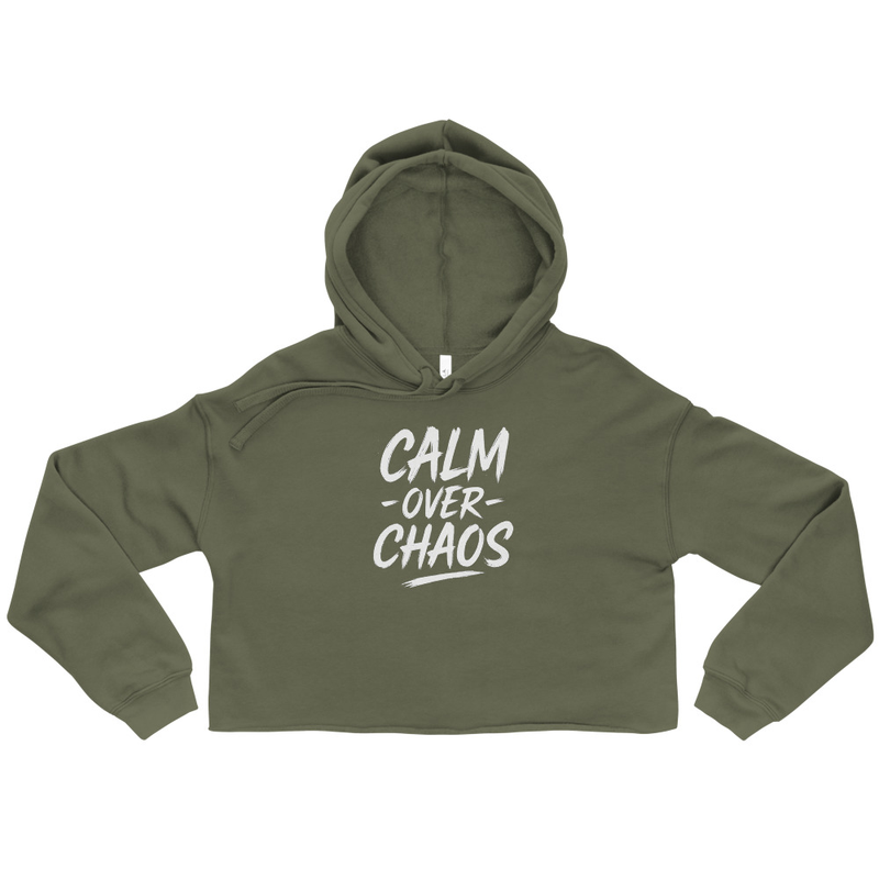 Calm Over Chaos Crop Hoodie