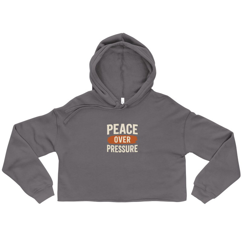 Peace Over Pressure Crop Hoodie