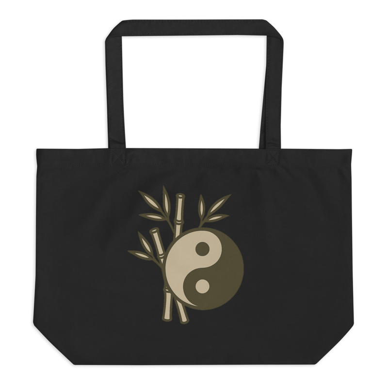 Yin Yang Bamboo Tote Bag