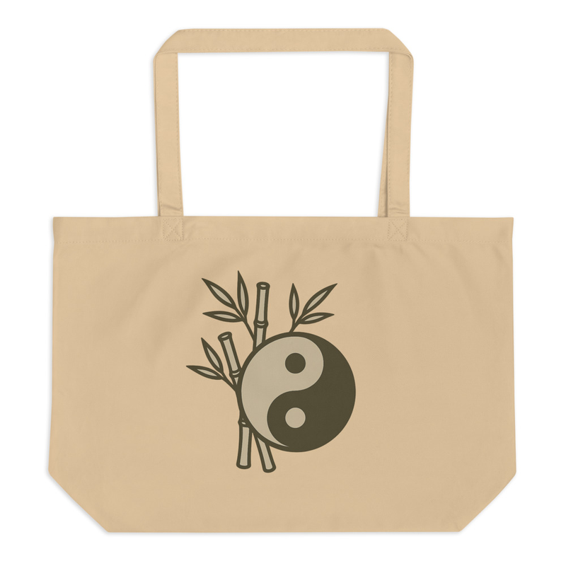 Yin Yang Bamboo Tote Bag