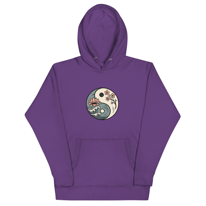 Floral Yin-Yang Hoodie