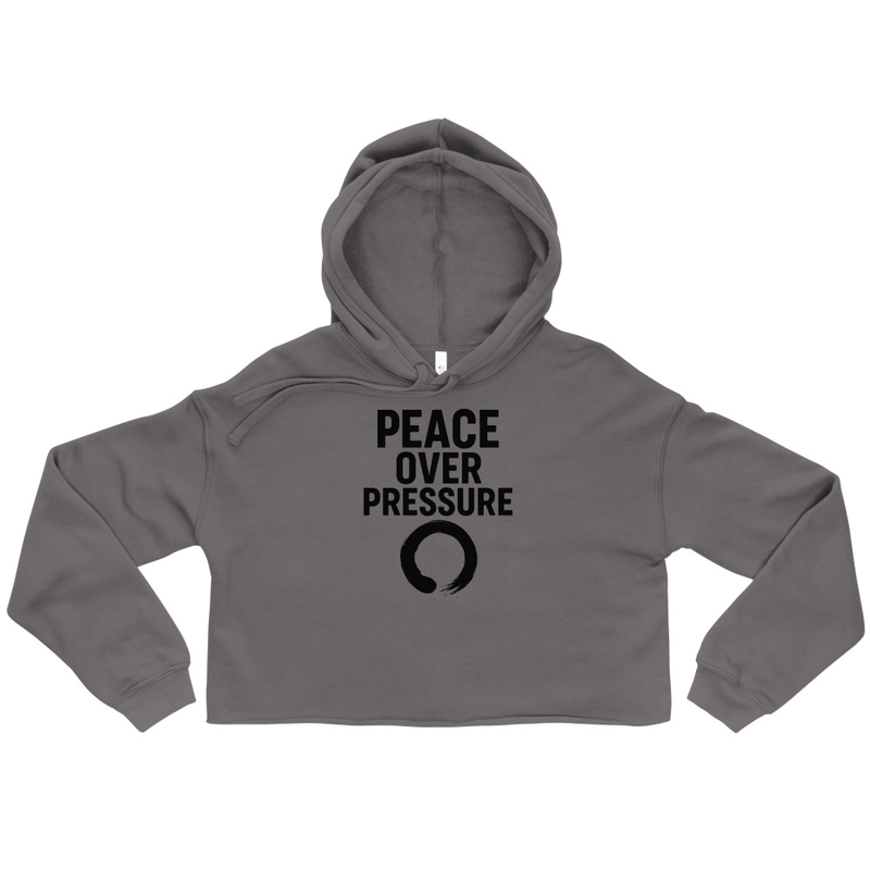 Peace Over Pressure Cropped Hoodie