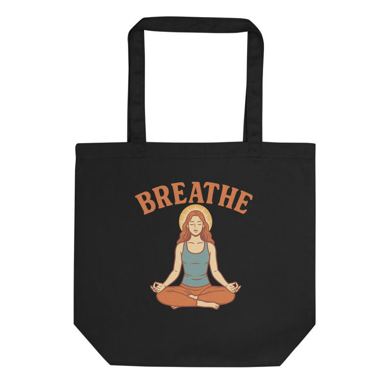 Yoga-Inspired 'Breathe' Tote Bag