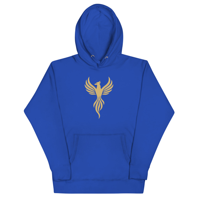 Hoodie with Gold Phoenix Design
