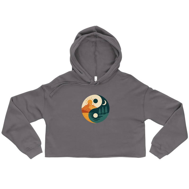 Yin Yang Nature Crop Hoodie