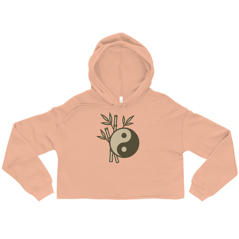 Yin Yang Bamboo Cropped Hoodie