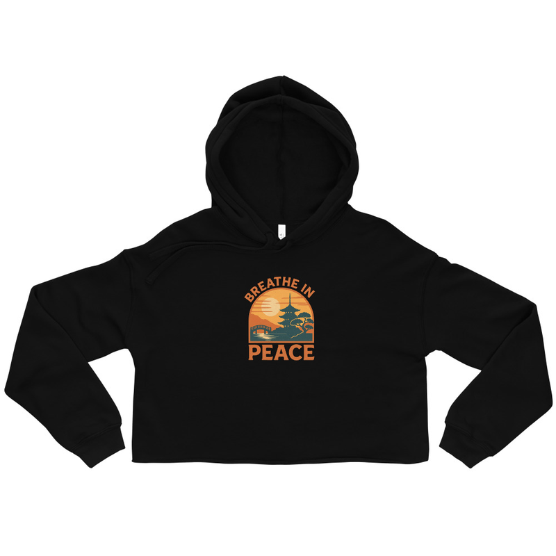 Breathe In Peace Cropped Hoodie