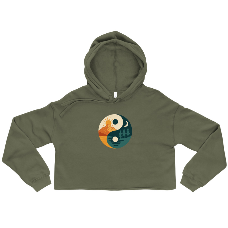 Yin Yang Nature Crop Hoodie