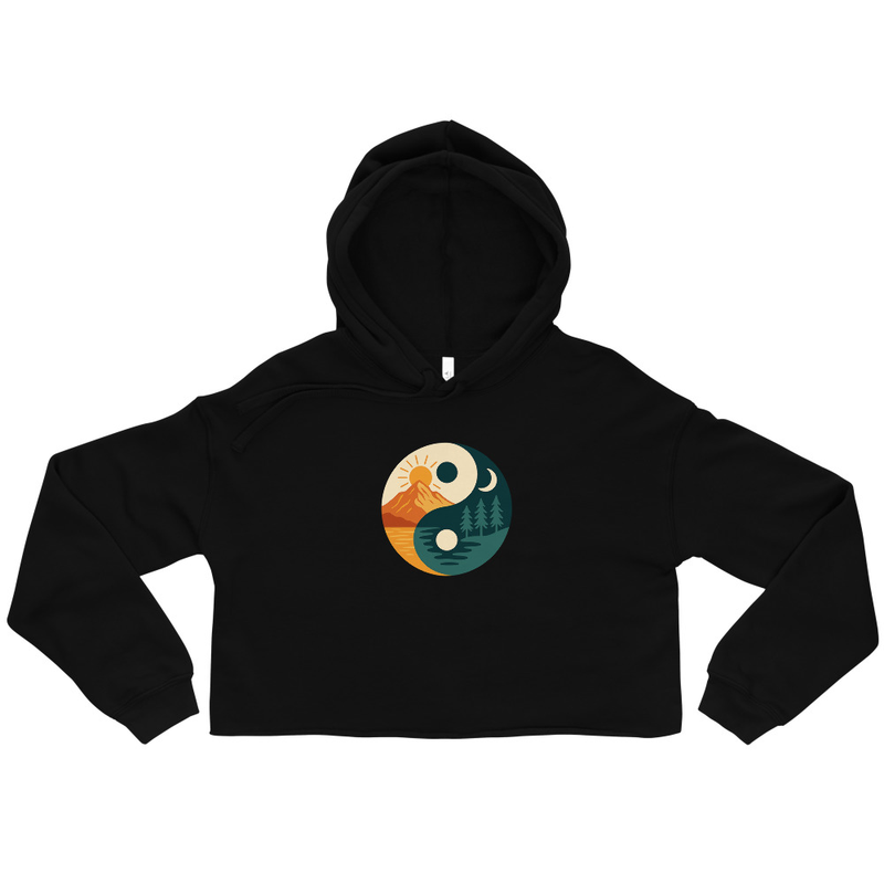 Yin Yang Nature Crop Hoodie