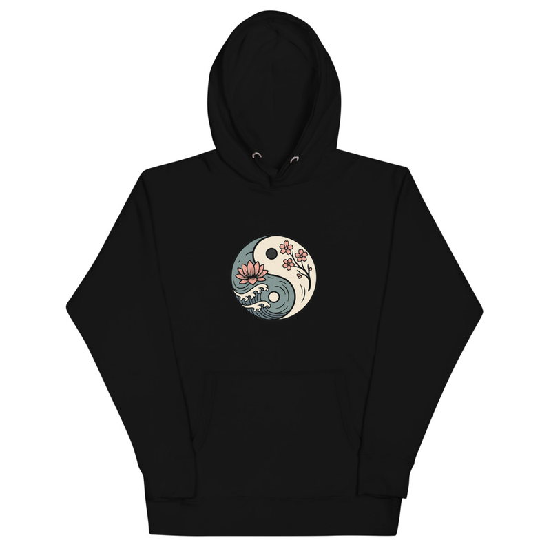 Floral Yin-Yang Hoodie
