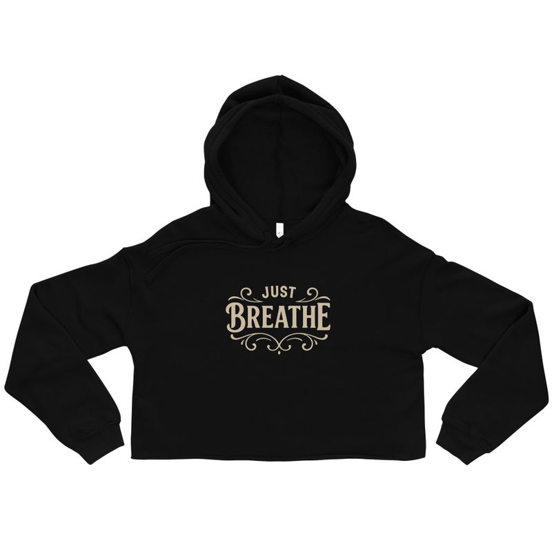 Just Breathe Cropped Hoodie