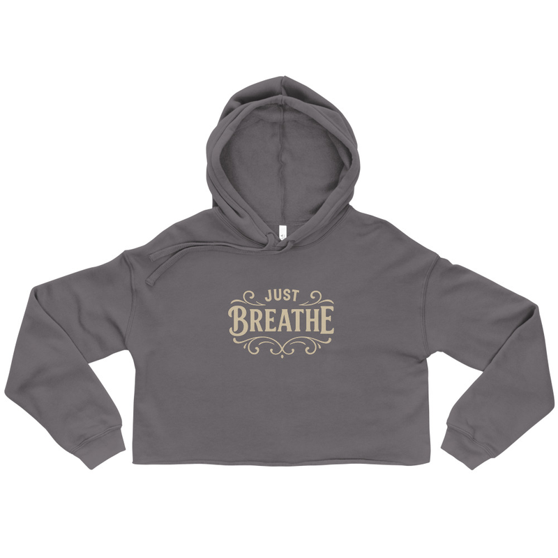 Just Breathe Cropped Hoodie