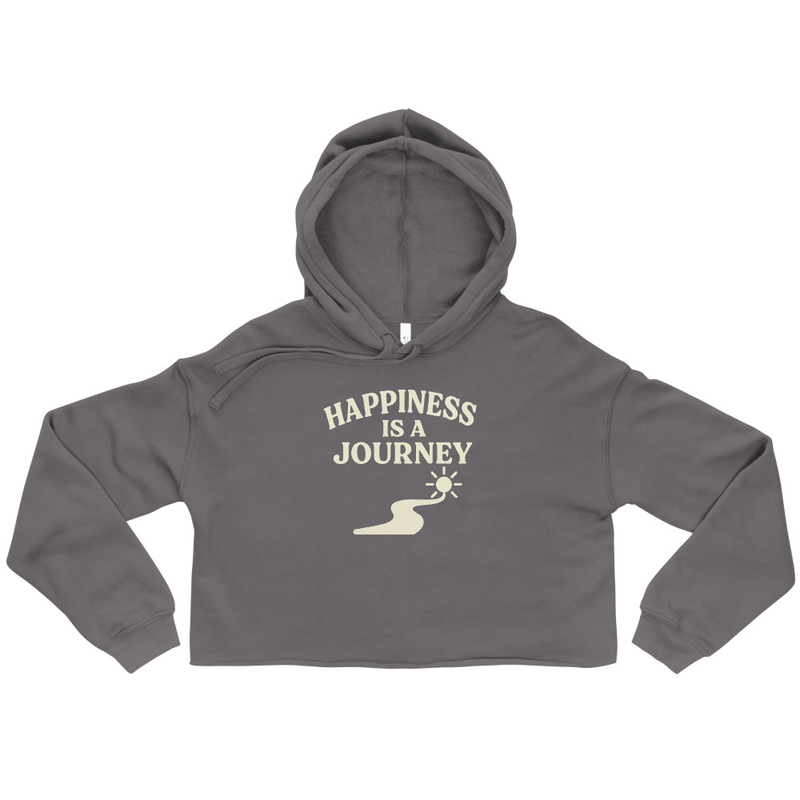Happiness Is A Journey Cropped Hoodie