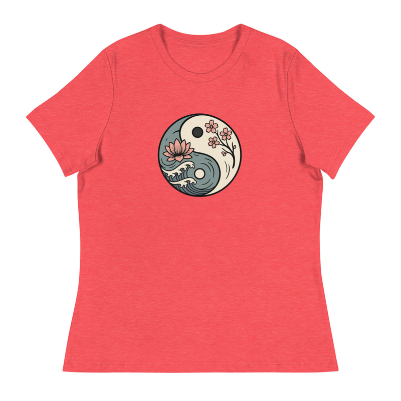 Yin Yang Lotus Waves T-Shirt