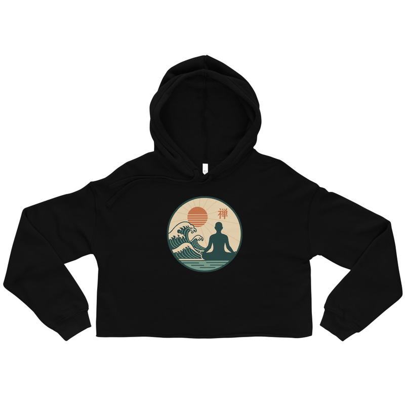 Zen Wave Cropped Hoodie