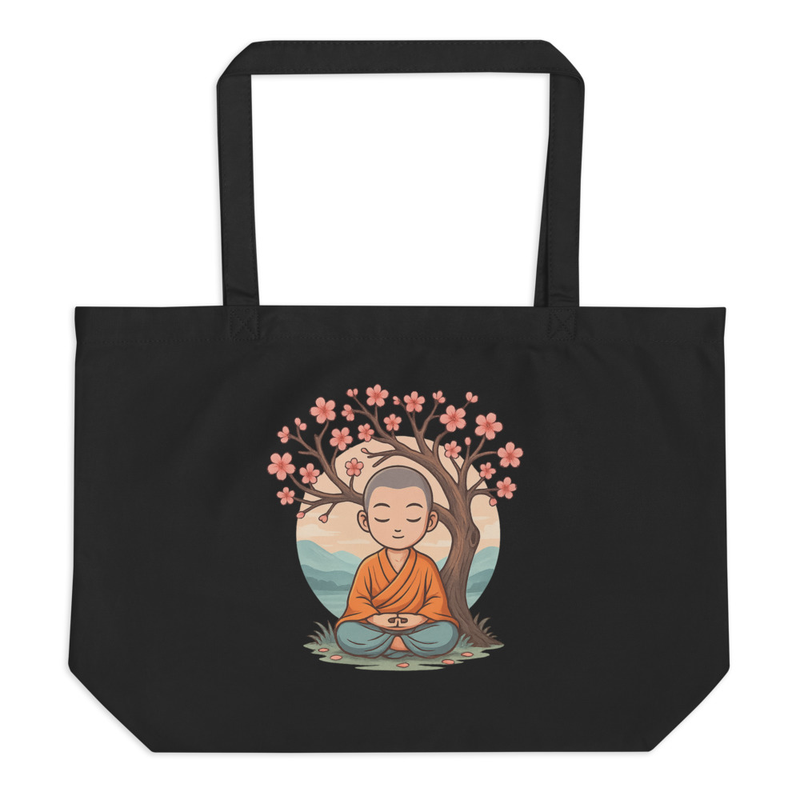 Zen Monk Canvas Tote Bag