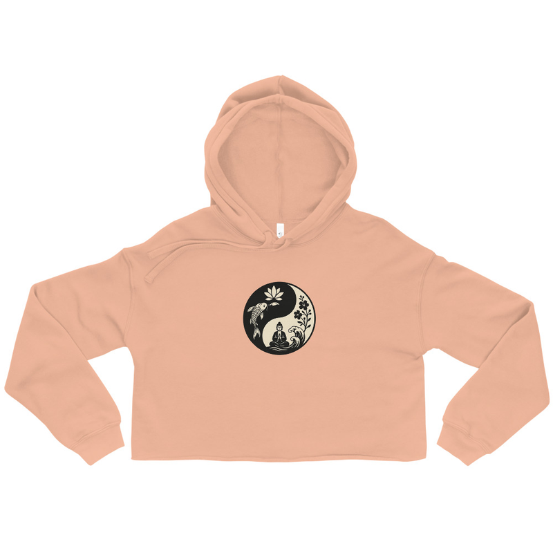 Cropped Hoodie with Yin-Yang Design