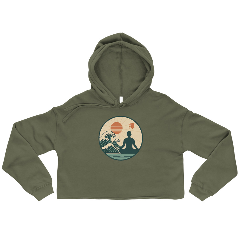 Zen Wave Cropped Hoodie