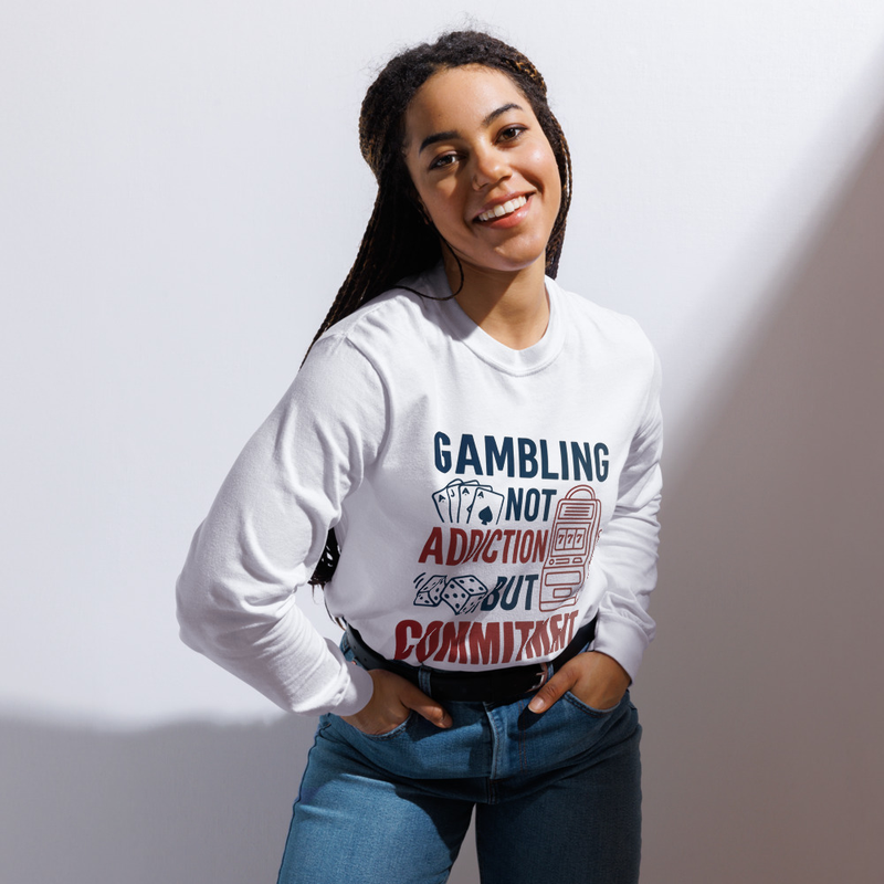 Blue and Red Gamble Commitment Long-Sleeve Shirt