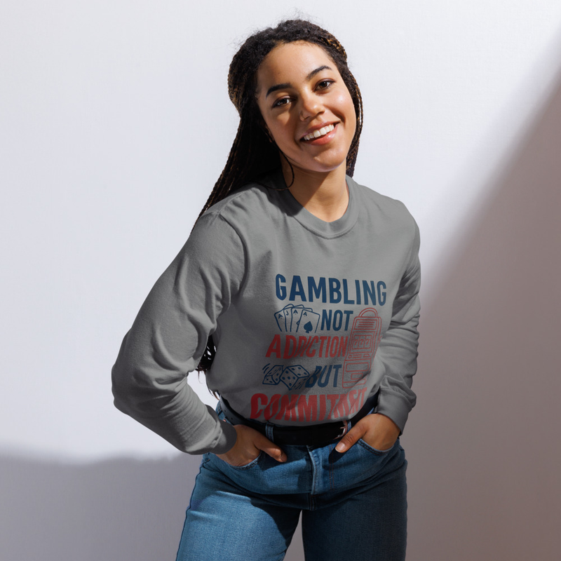 Blue and Red Gamble Commitment Long-Sleeve Shirt