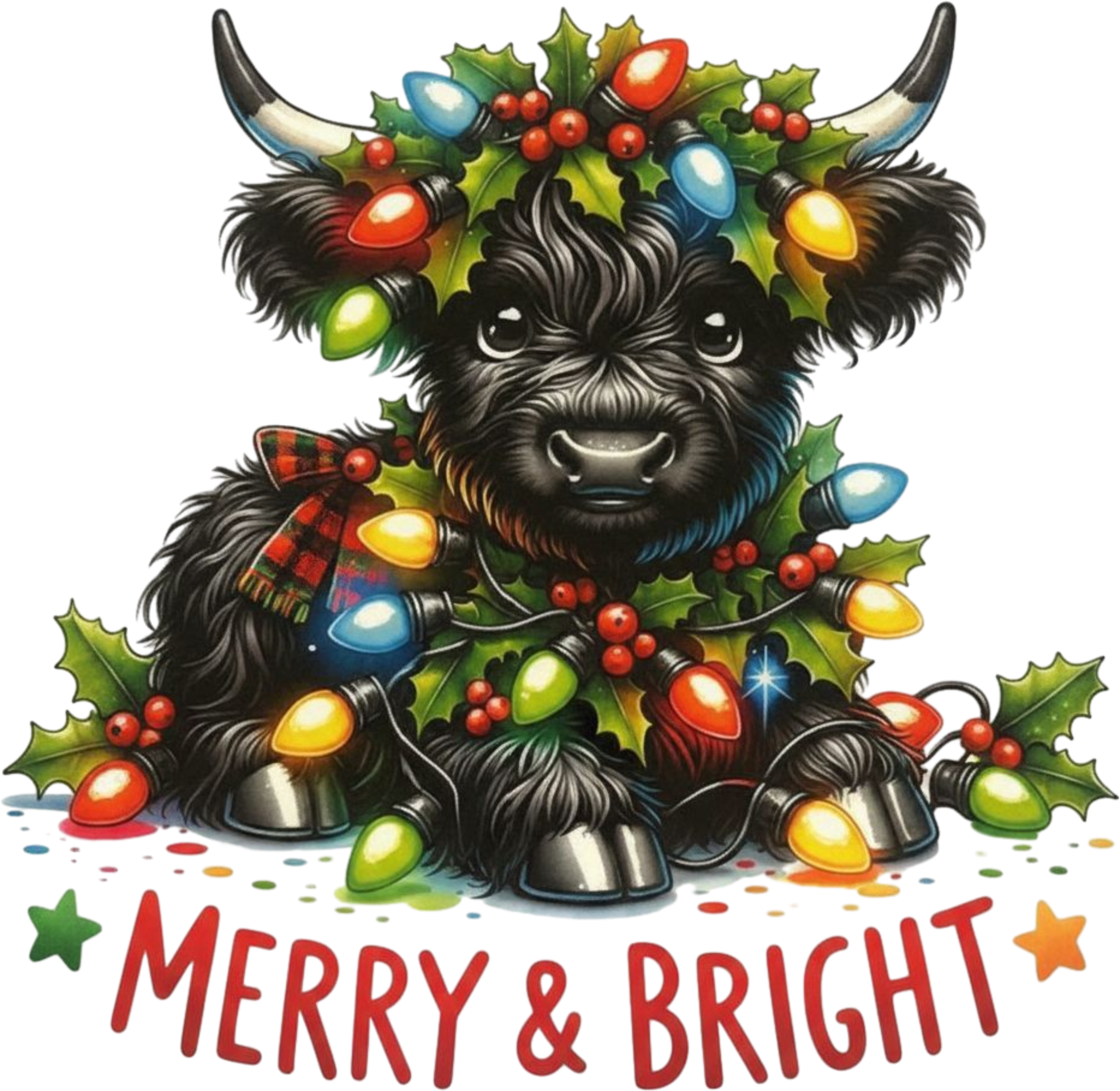 Christmas Highland Cow