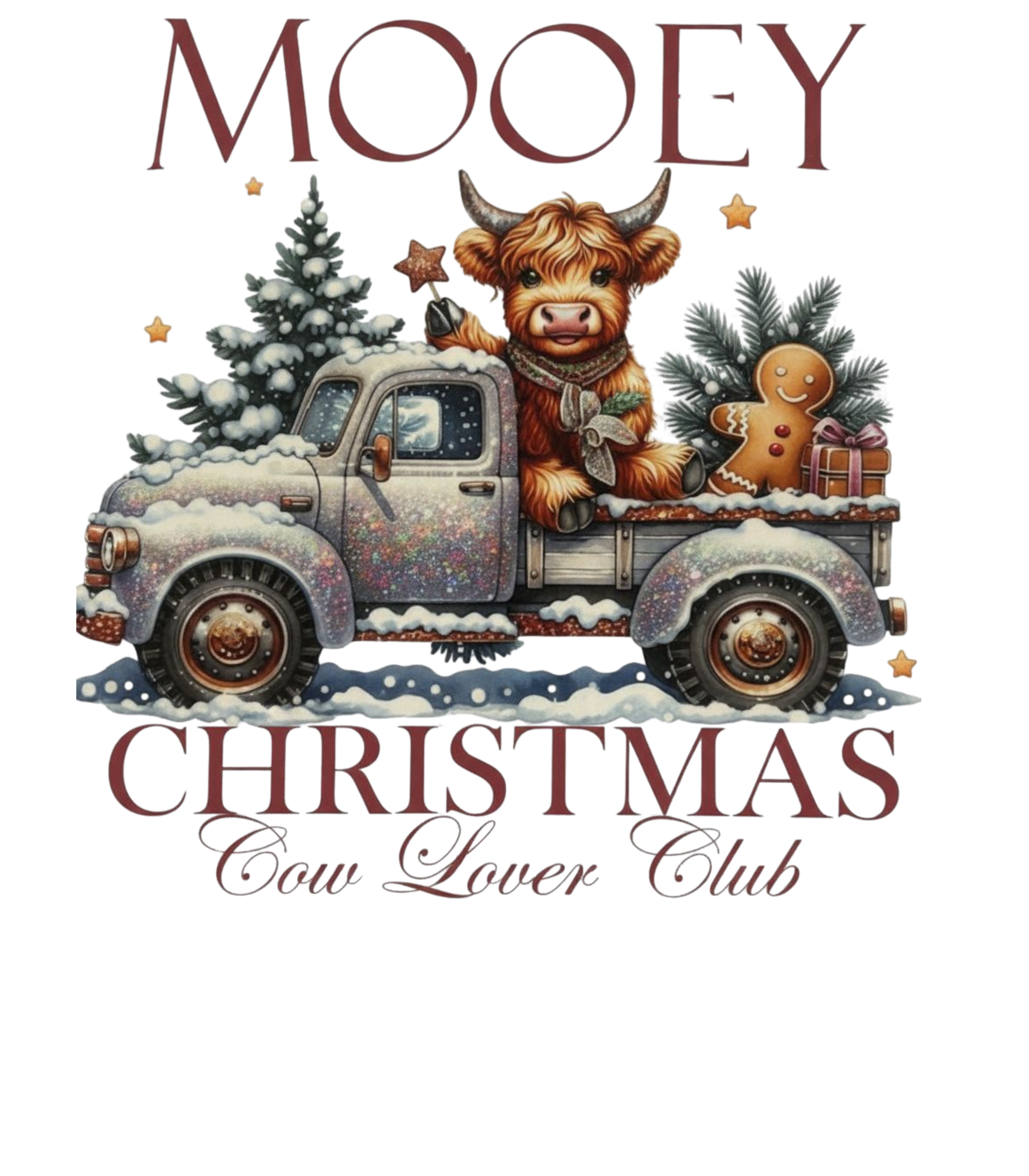 Mooey Christmas Cow Lover Club