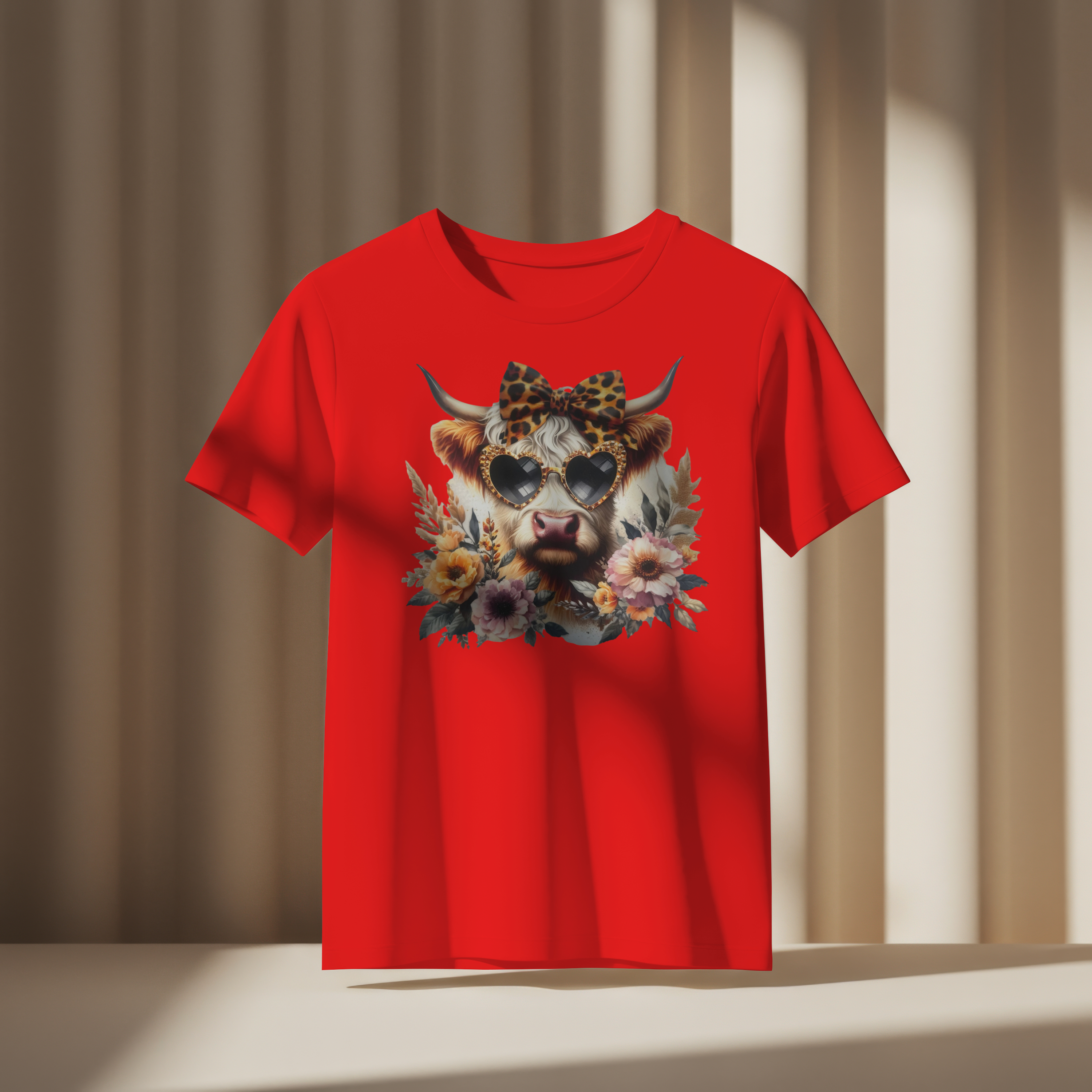 Cow and Floral Graphic