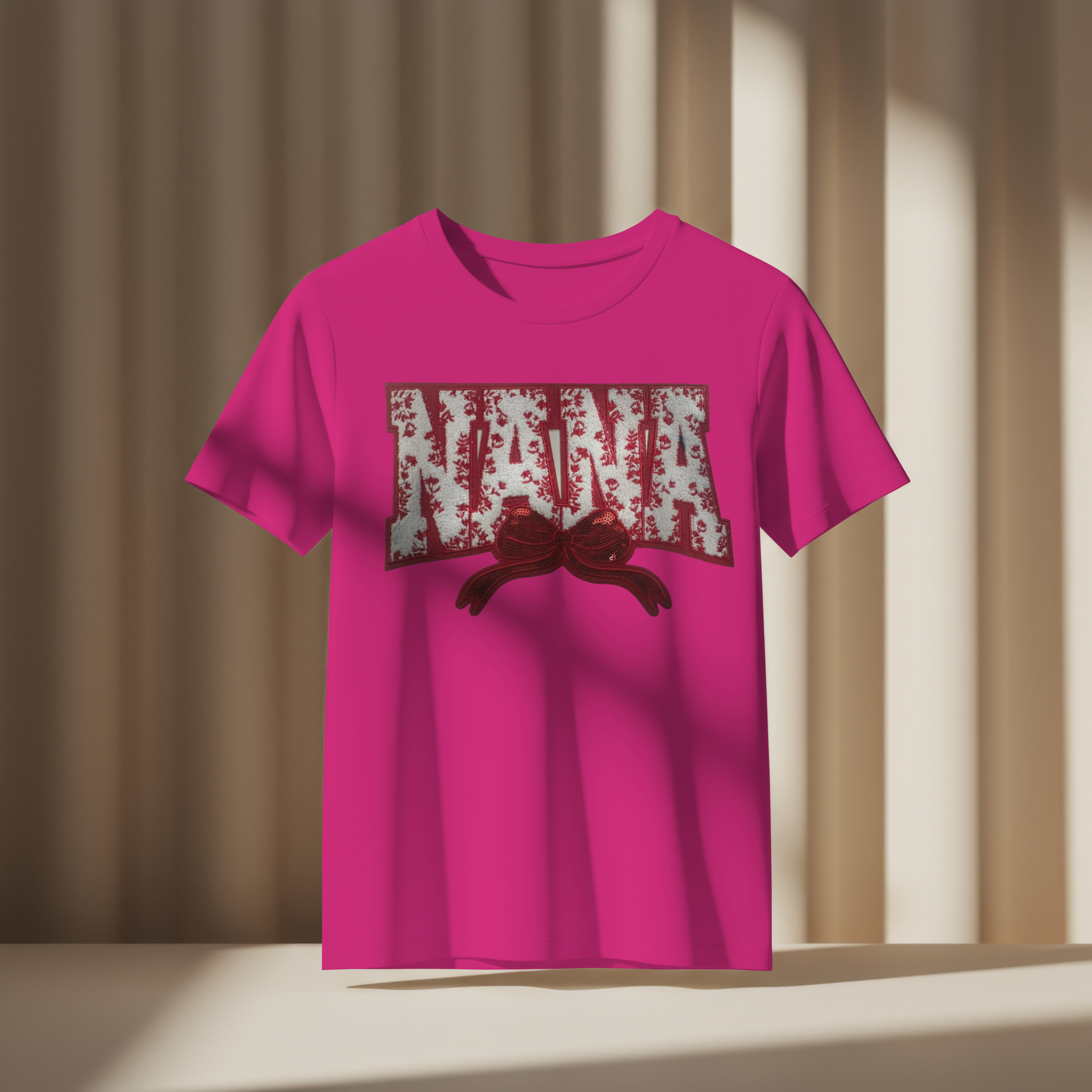 NANA pink and white w/bow