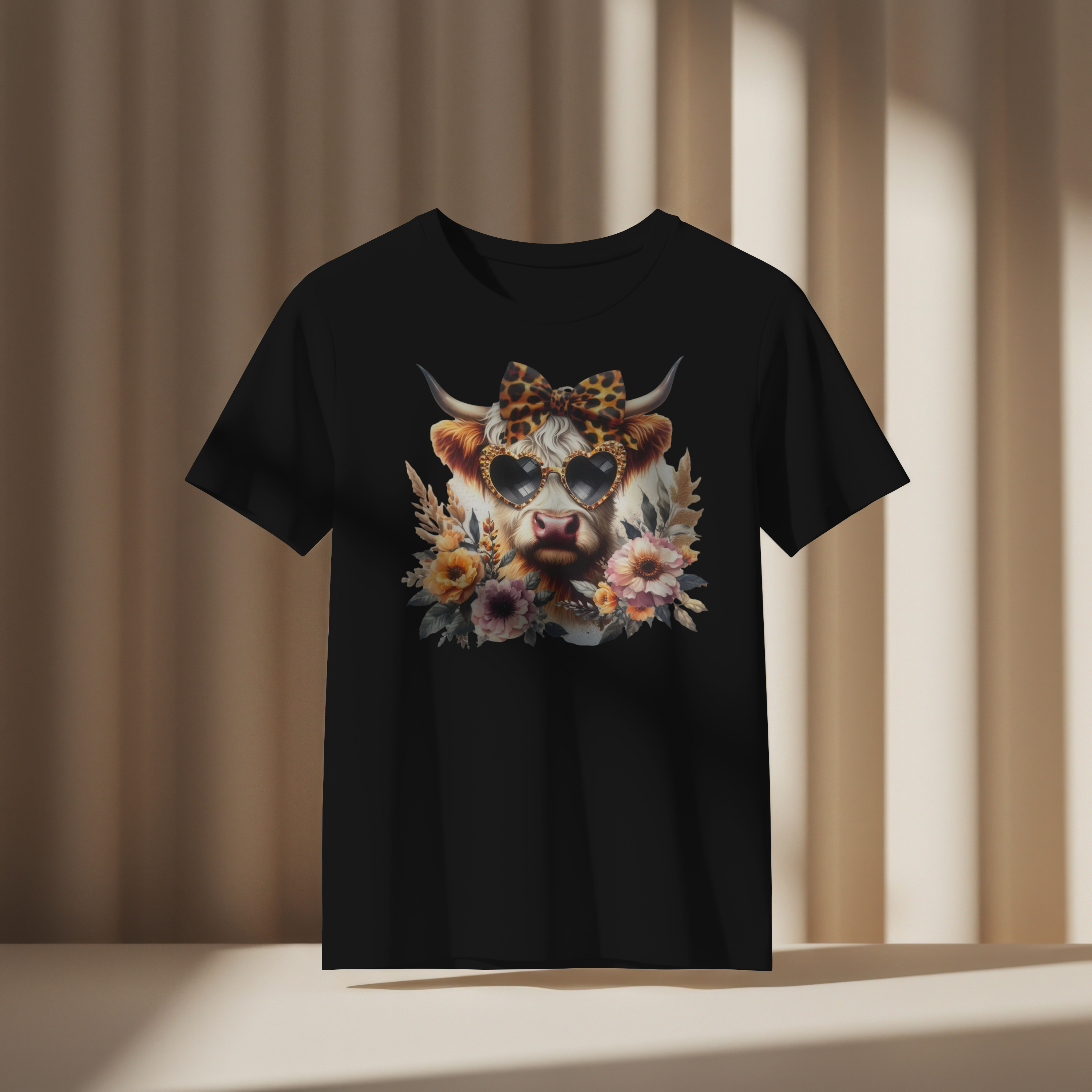 Cow and Floral Graphic