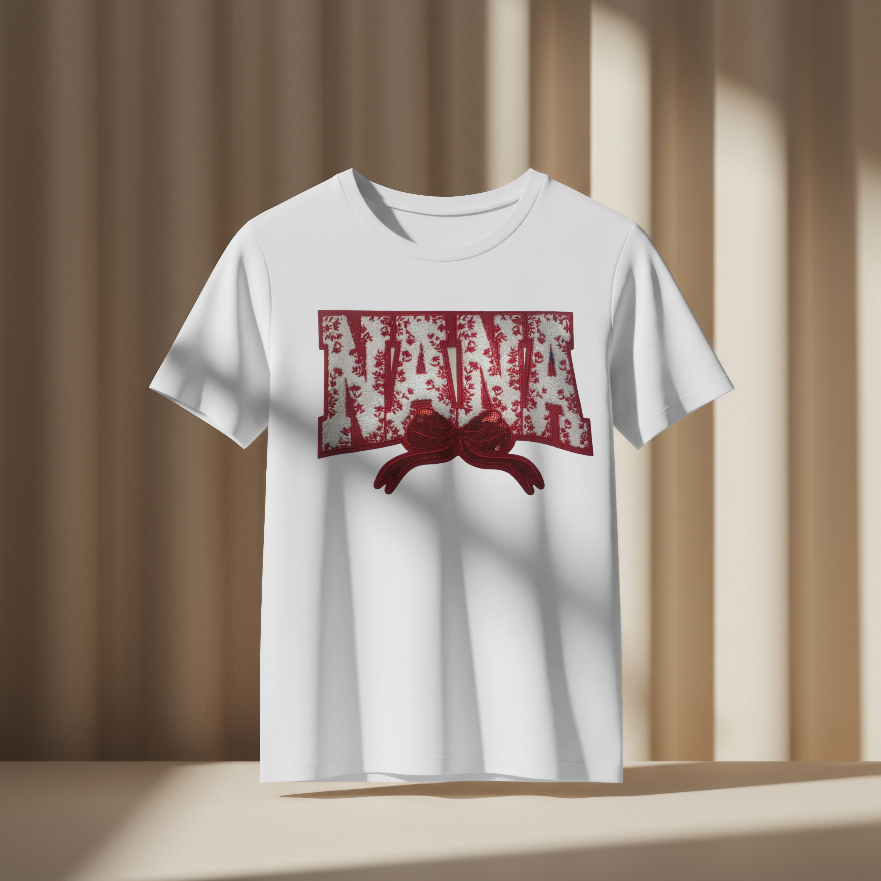 NANA pink and white w/bow