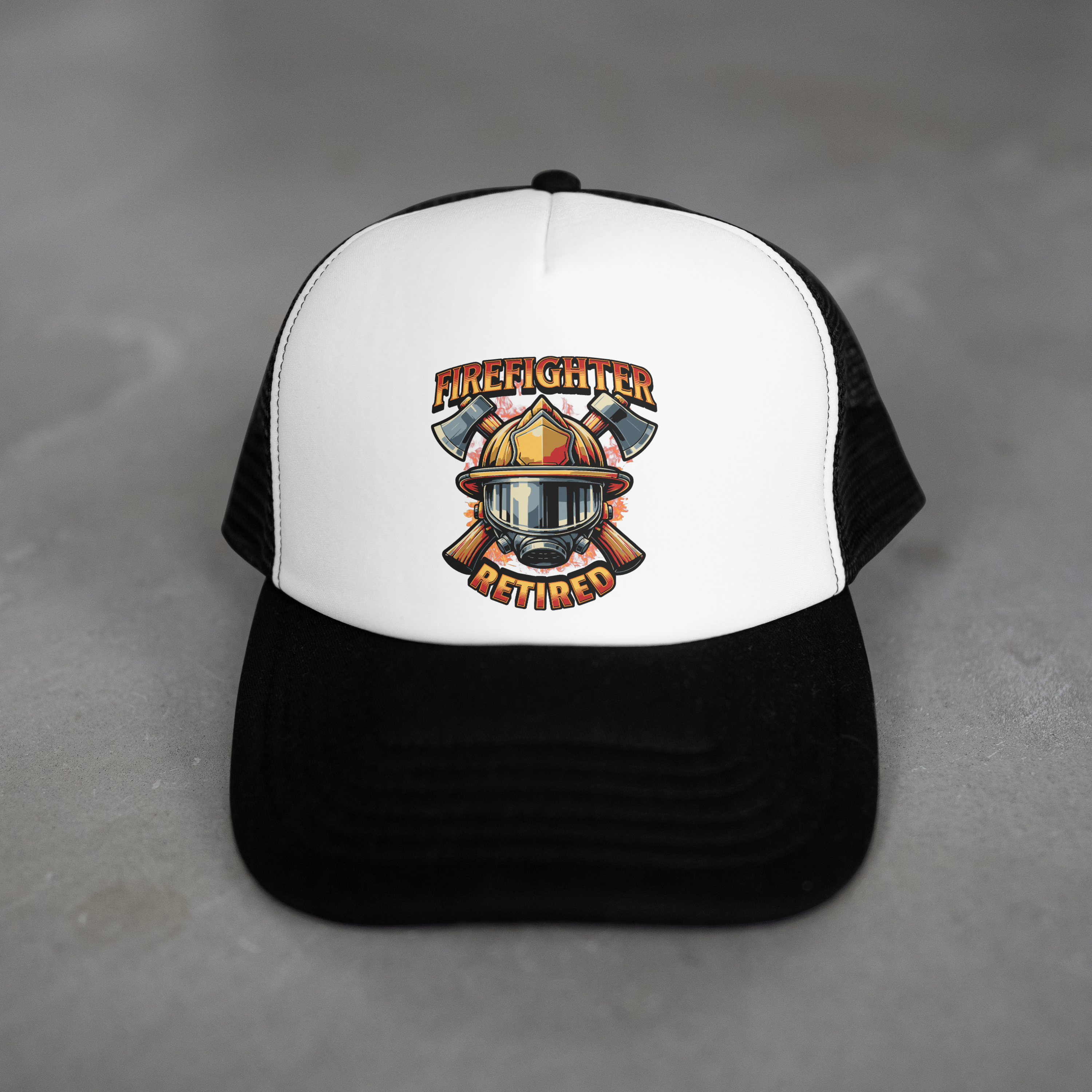 Firefighter Retired Trucker Hat