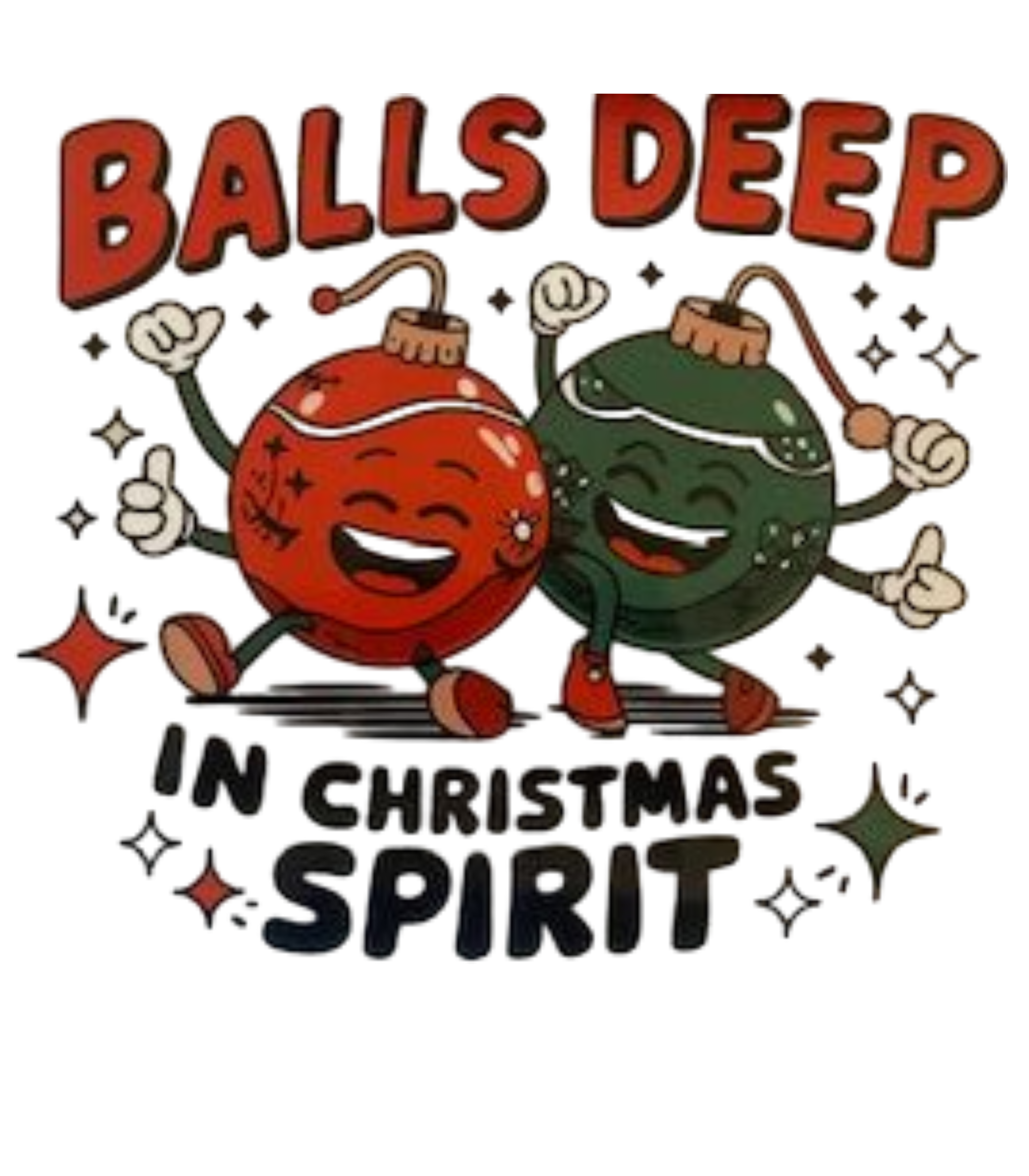 Balls Deep in Christmas Spirit Ornament 