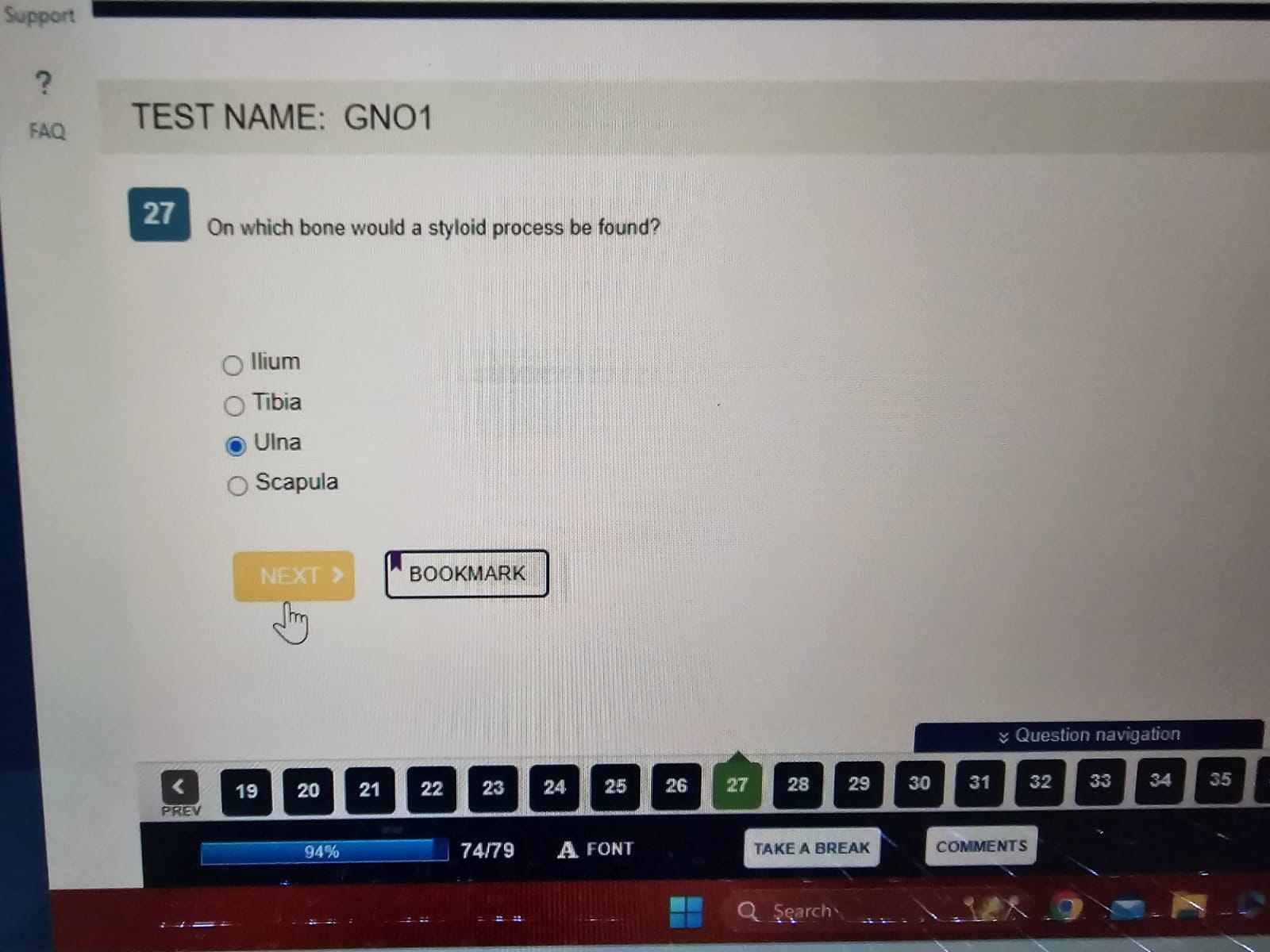 Anatomy and Physiology I with LAB (D312)