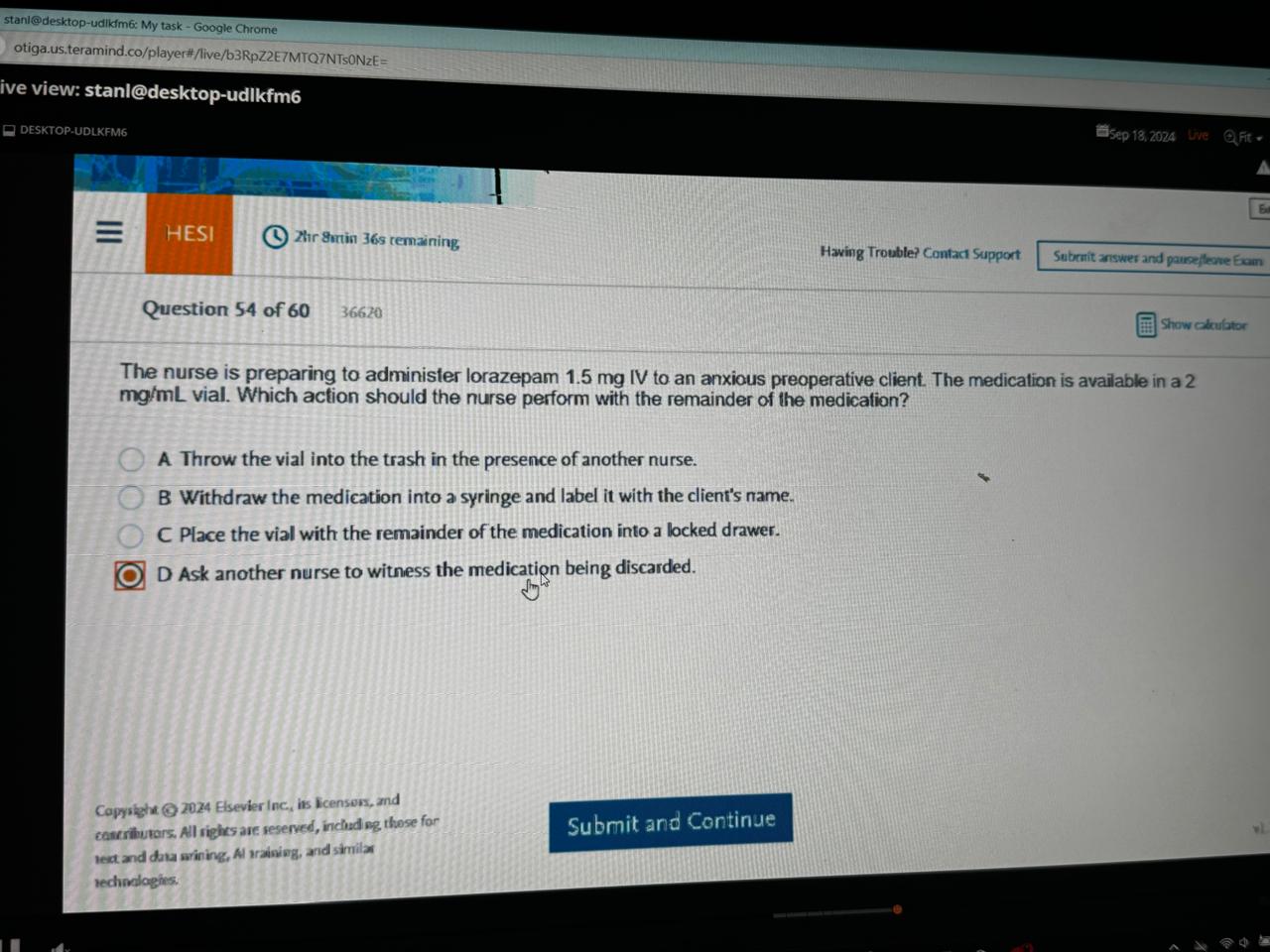  Foundations of Nursing (D439) OA 2