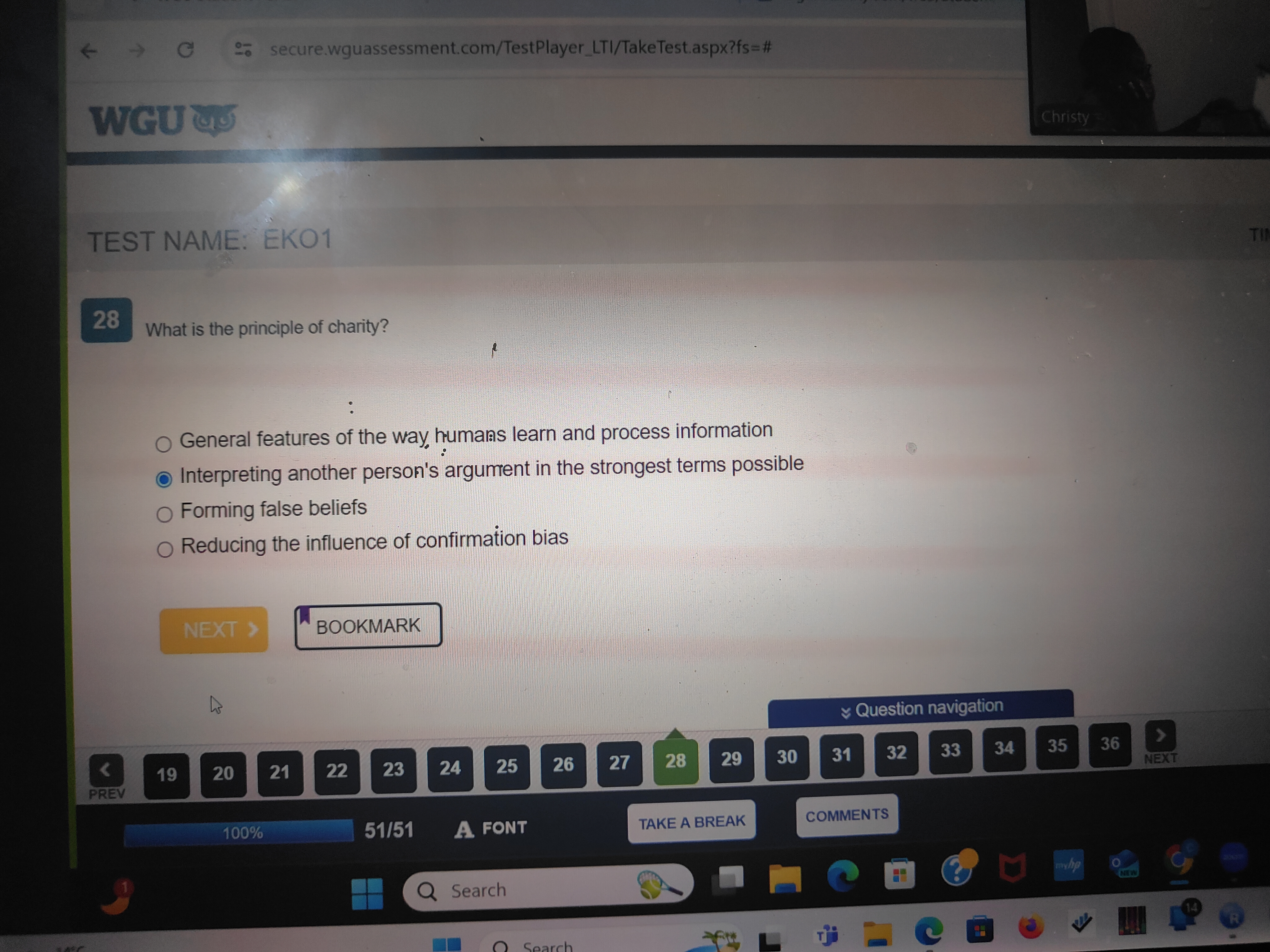 Critical Thinking (D265) OA 1