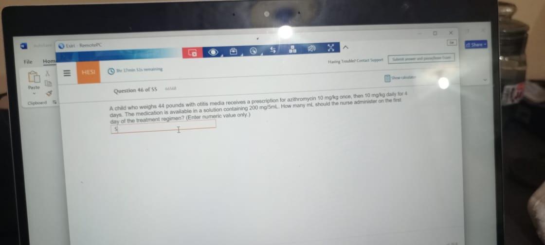 Dosage Calculation (D441) OA 1